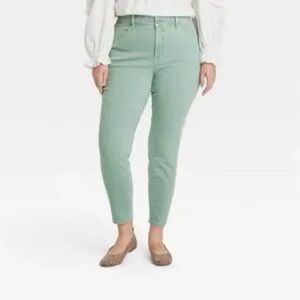 Universal Thread Sage Green Skinny Mid-Rise Ankle Jeans